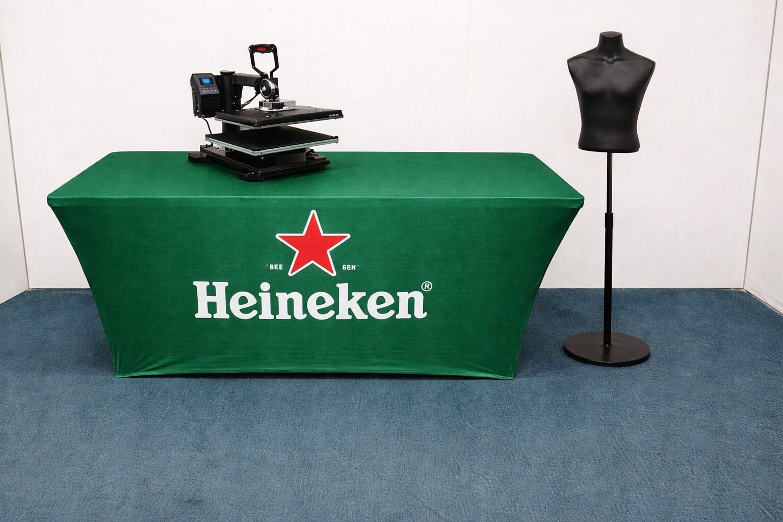 Branded Heineken exhibition table and pop-up display stand